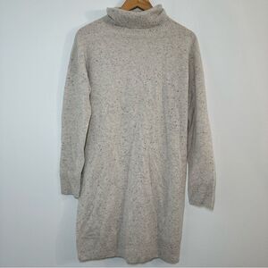 Garnet Hill 100% Recycled Cashmere Sweater Dress  Long Sleeve Turtleneck Size M